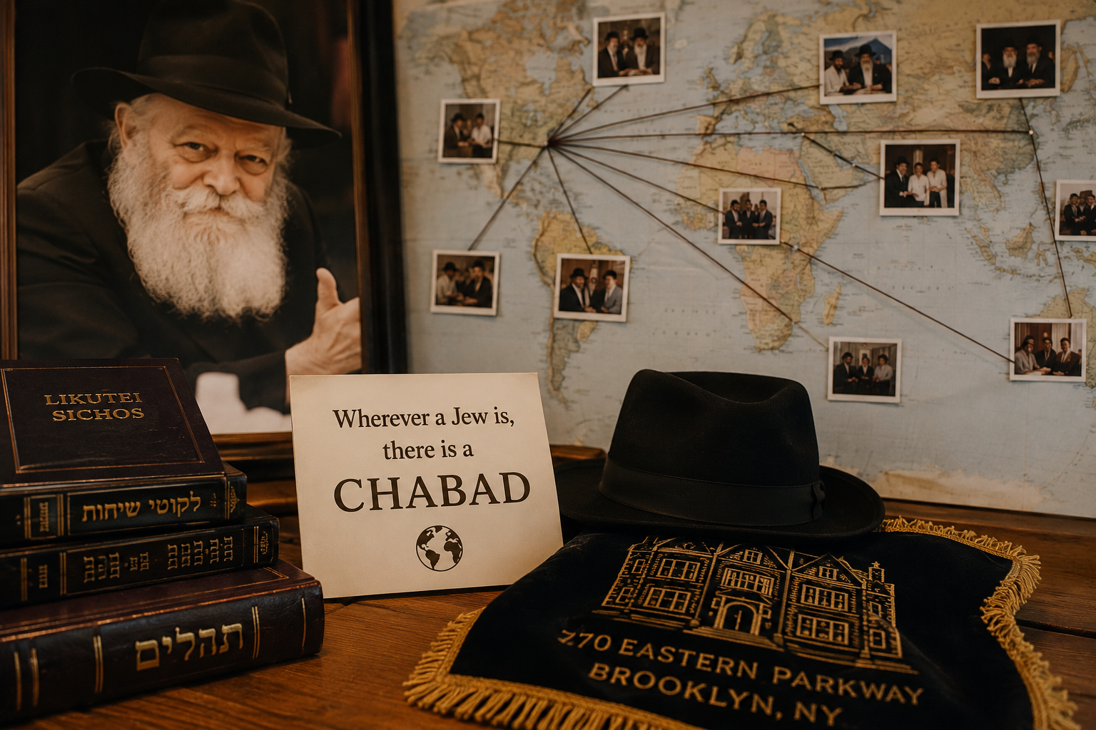 Vous pouvez aller au bout du monde, le Rabbi est déjà passé par là